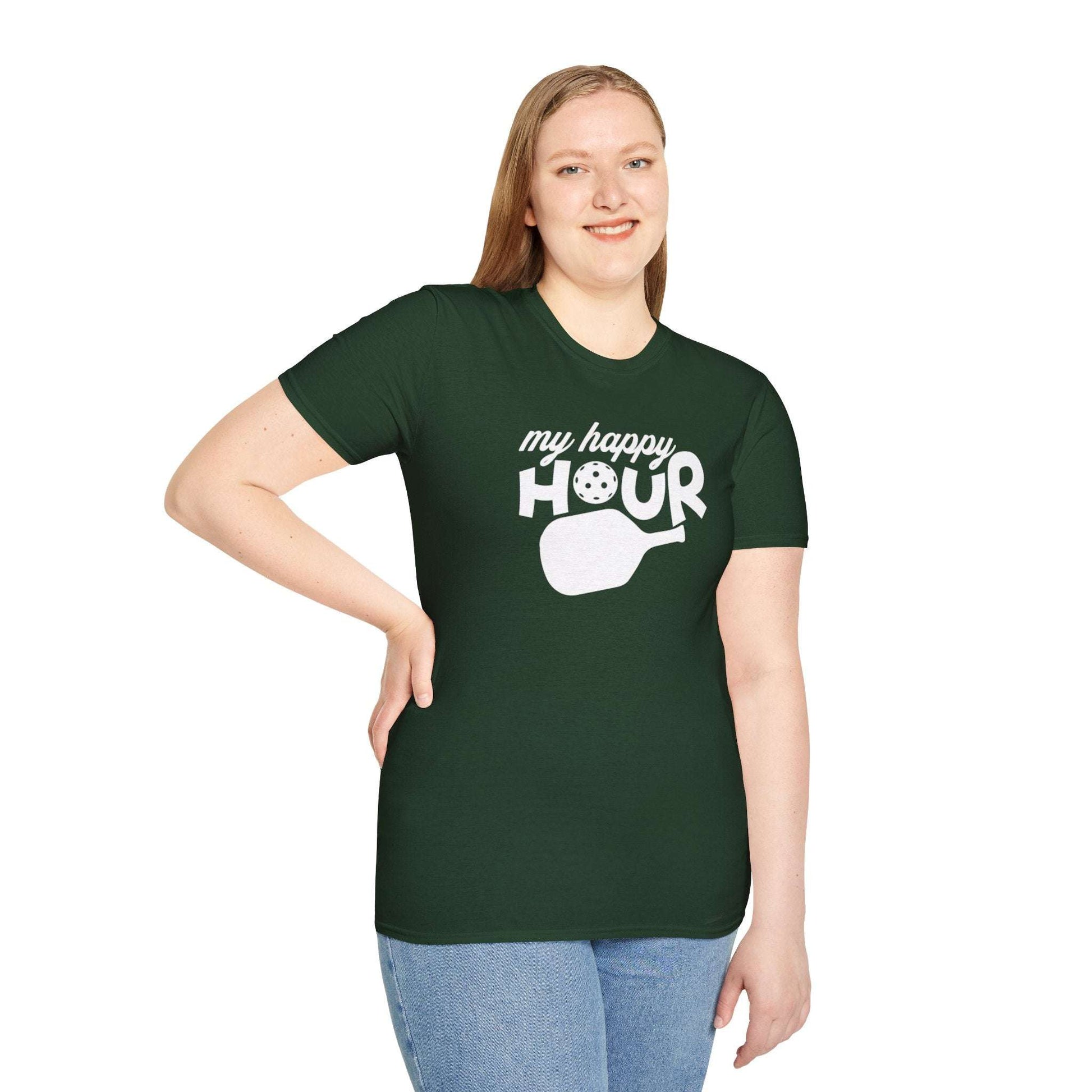 Women's Soft Pickleball T-shirt - My Happy Hour