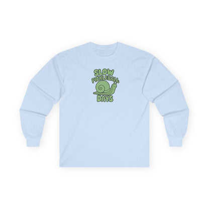 Women's Lightweight Pickleball Long Sleeves top - Slow Pickleball Days Blue