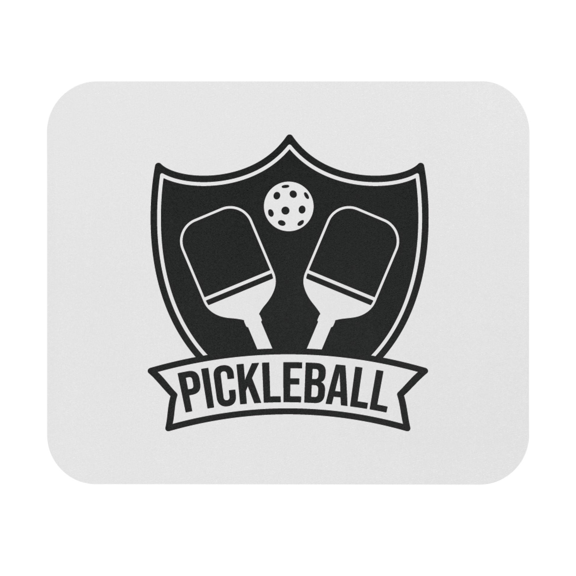 Pickleball Durable Mouse pad - Pickleball Logo White