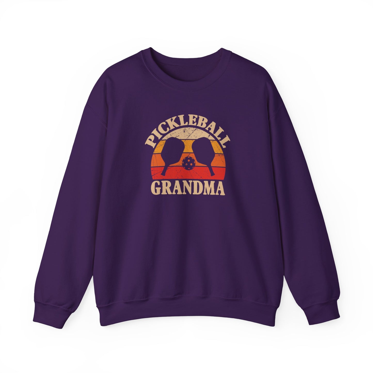 Women's Stylish Pickleball Sweatshirt - Pickleball Grandma Purple