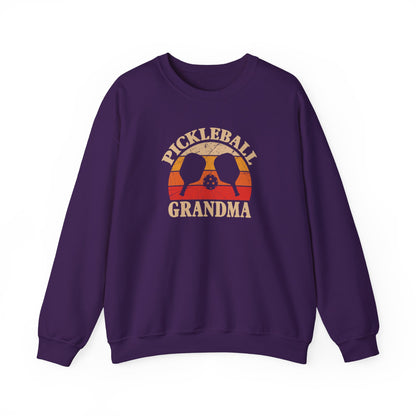 Women's Stylish Pickleball Sweatshirt - Pickleball Grandma Purple