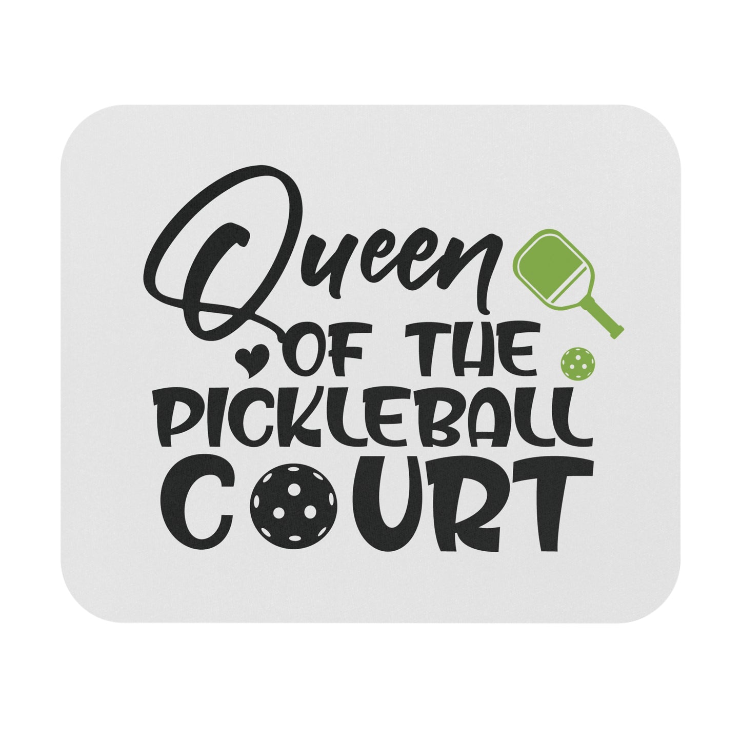 Pickleball Stylish Mouse pad - Queen of the Pickleball Court White