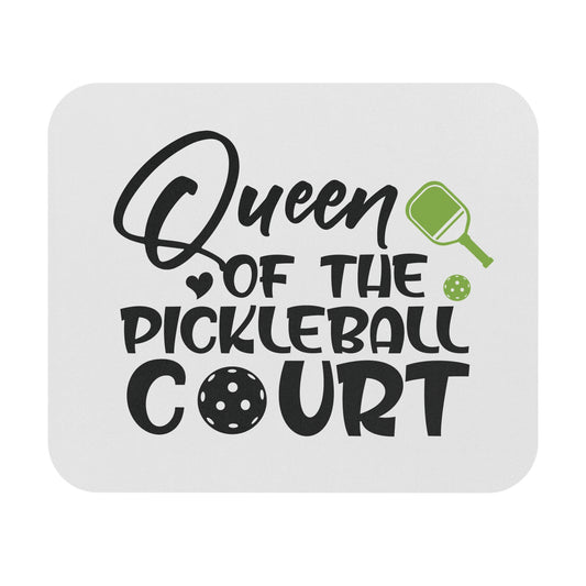 Pickleball Stylish Mouse pad - Queen of the Pickleball Court White