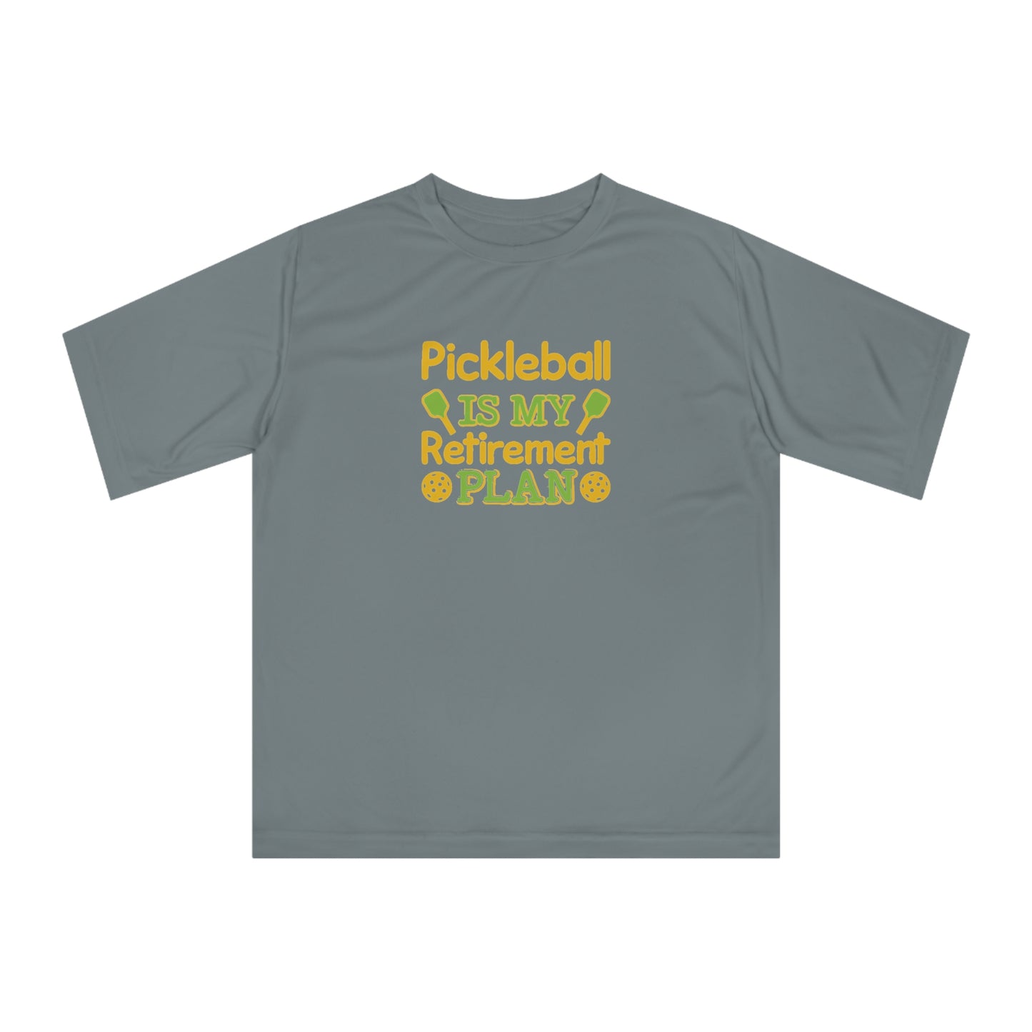 Men's Funny Pickleball T-shirt - Pickleball Is My Retirement Plan Gray