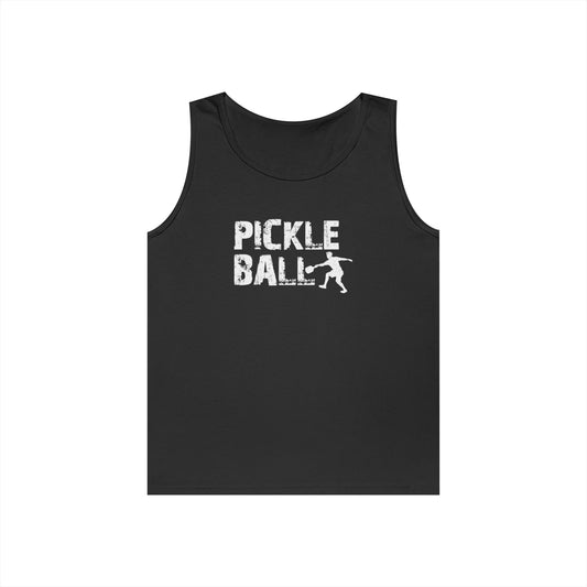Men's Unique Pickleball Tank Top - Pickleball Grunge Black