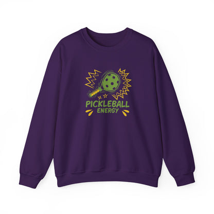 Women's Fun Pickleball Sweatshirt - Pickleball Energy Purple