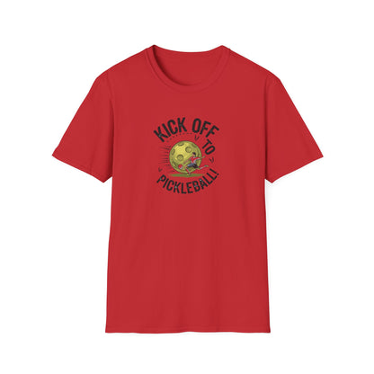 Women's Stylish Pickleball T-shirt - Kick Off to Pickleball