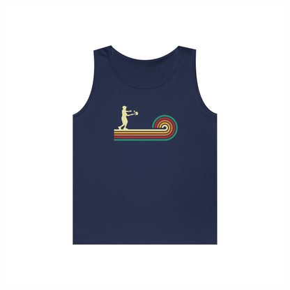 Men's Unique Pickleball Tank Top - Pickleball Retro Navy