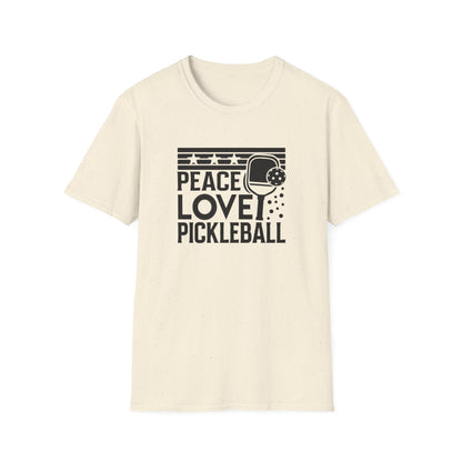 Women's Durable Pickleball T-shirt - Peace love pickleball Beige