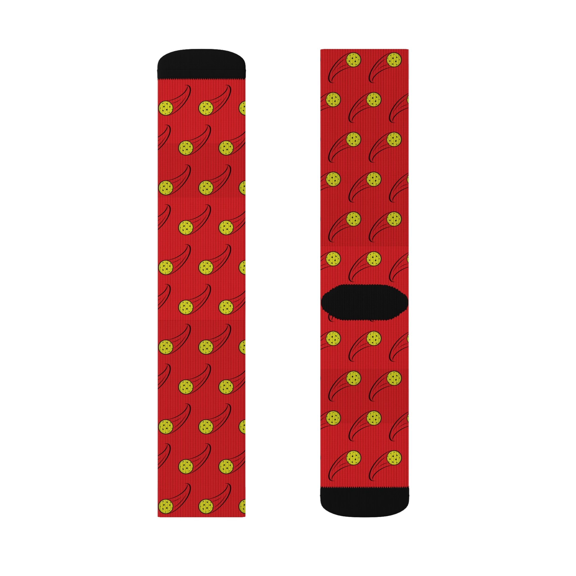 Pickleball Fun Socks - Yellow Pickleball Balls