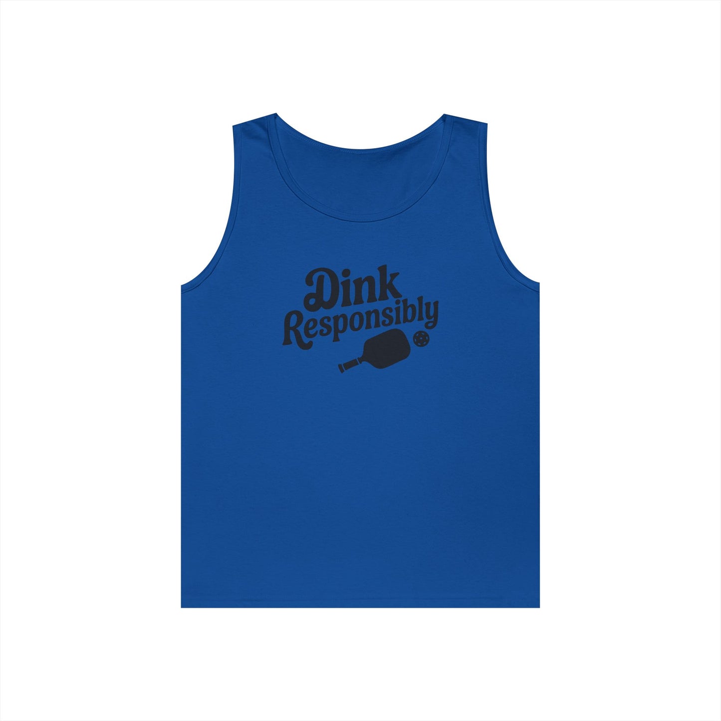 Men's Comfy Pickleball Tank Top - Dink Responsibly Royal