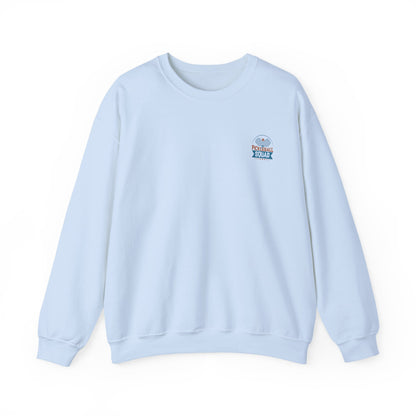 Women's Durable Pickleball Sweatshirt - Happy People Play Pickleball Blue
