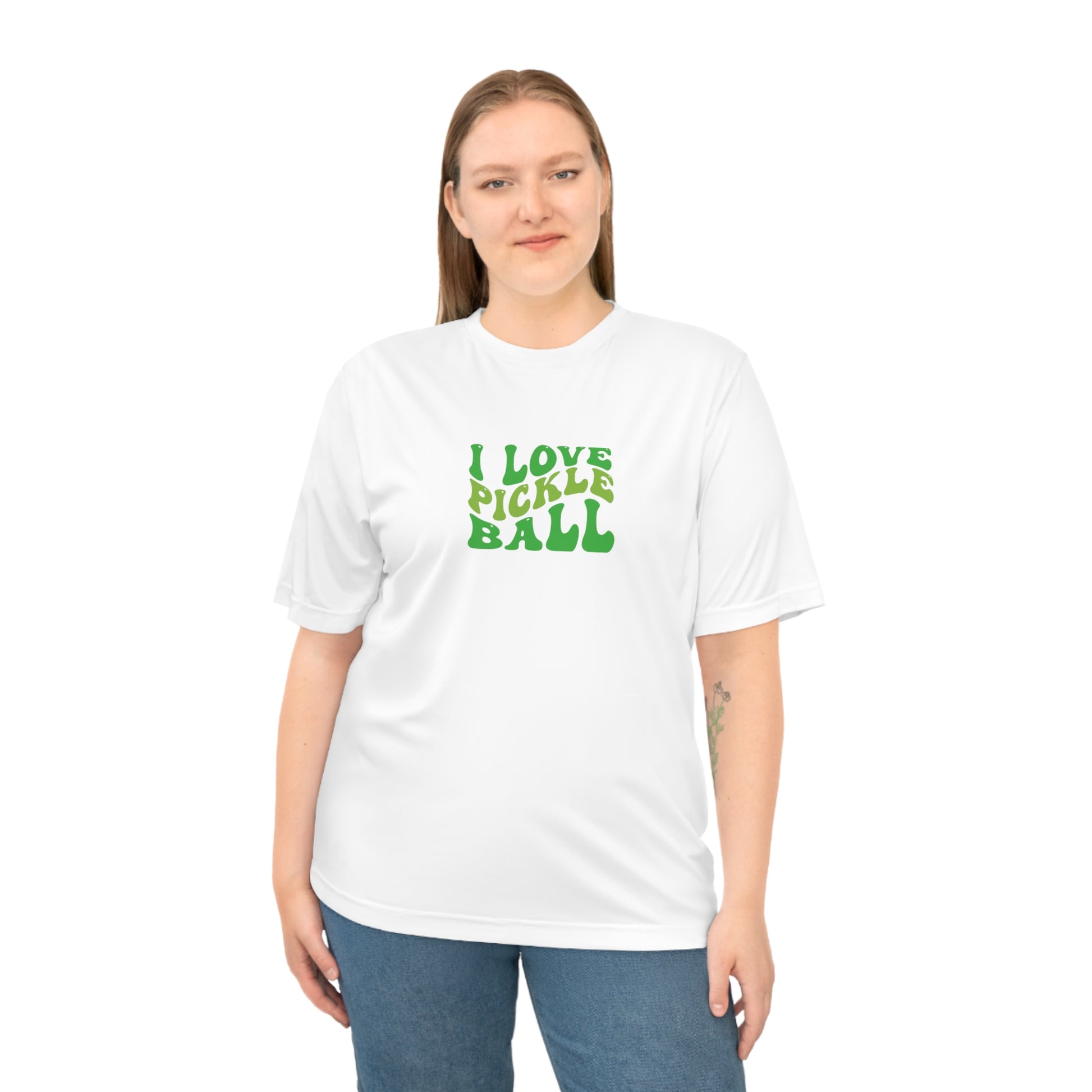 Women's Cute Pickleball T-shirt - I Love Pickleball