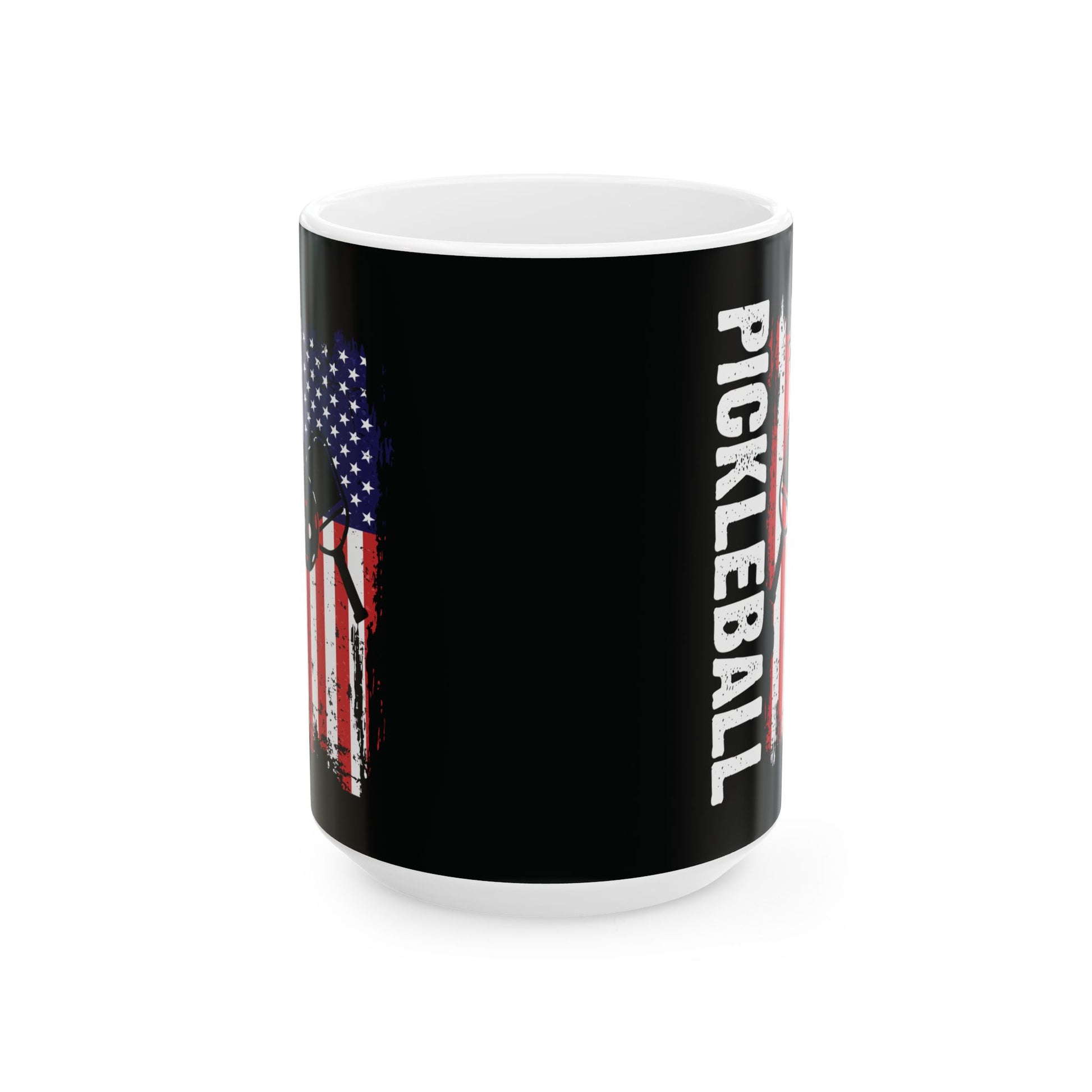 Pickleball Eye-Catching Mug - Pickleball with America Flag