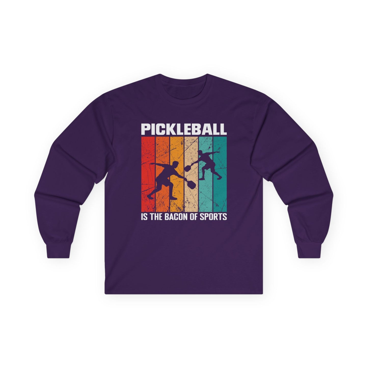 Men's Pickleball Long Sleeves top - Pickleball is the Bacon of Sports Purple