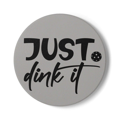 Pickleball Playful Ceramic Coaster - Just Dink It Round