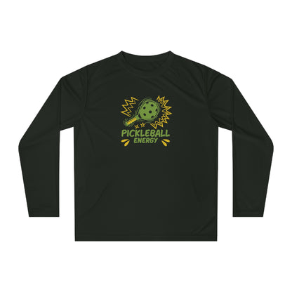 Women's Playful Pickleball Long Sleeves top - Pickleball Energy Black