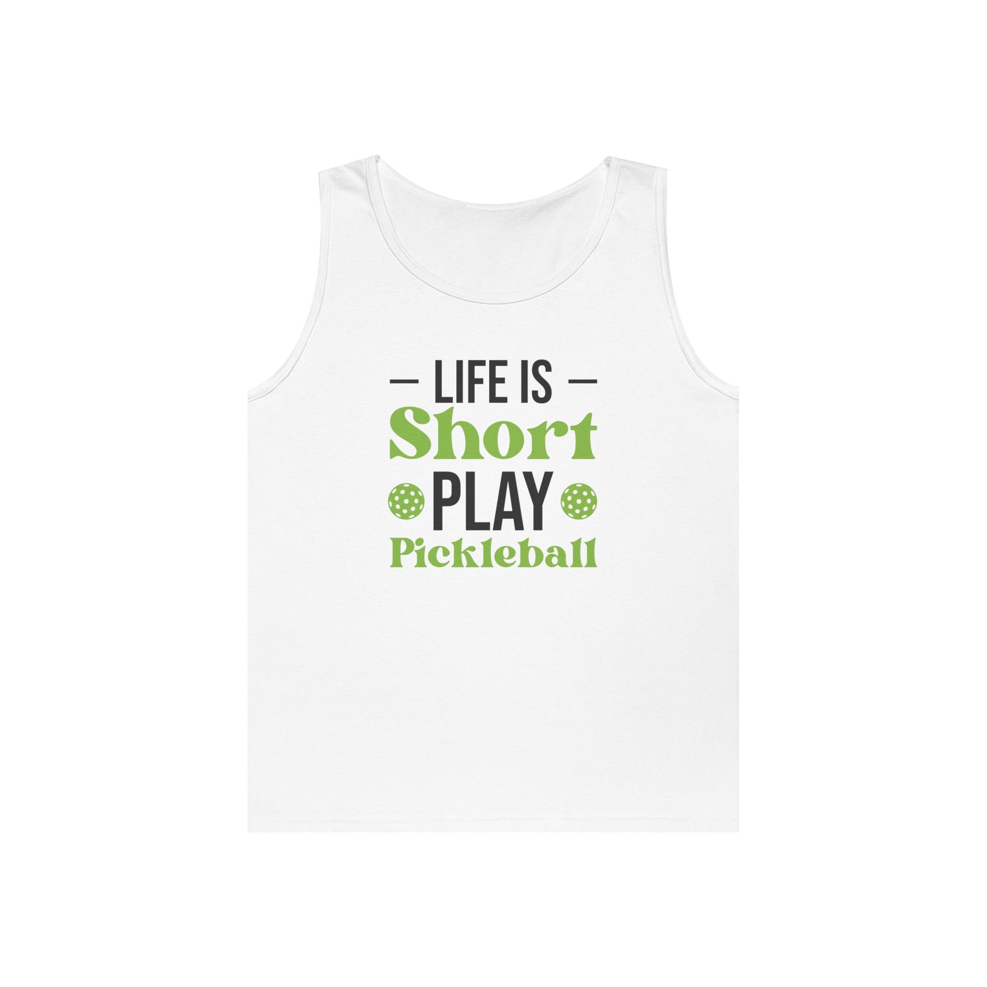 Women's Funny Pickleball Tank Top - Life Is Short Play Pickleball White
