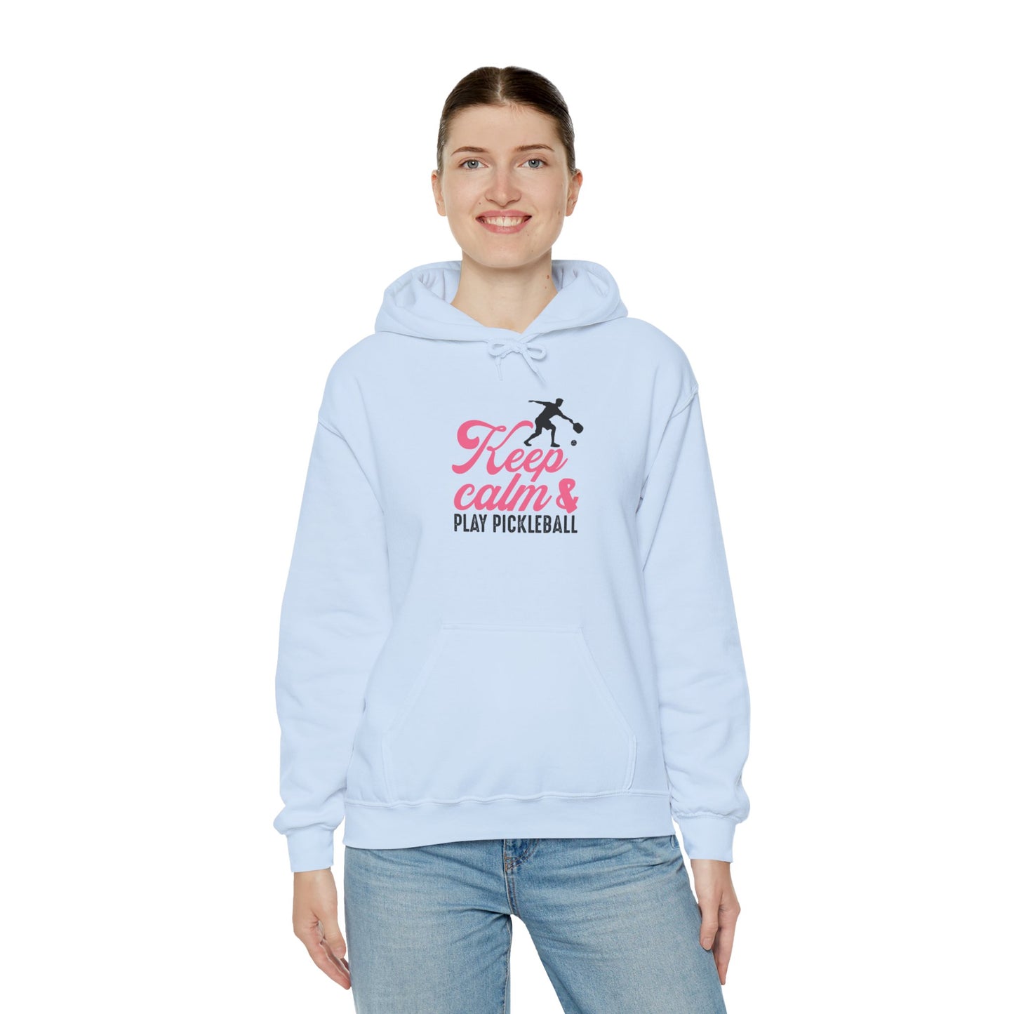 Women's Cute Pickleball Hoodie - Keep Calm & Play Pickleball