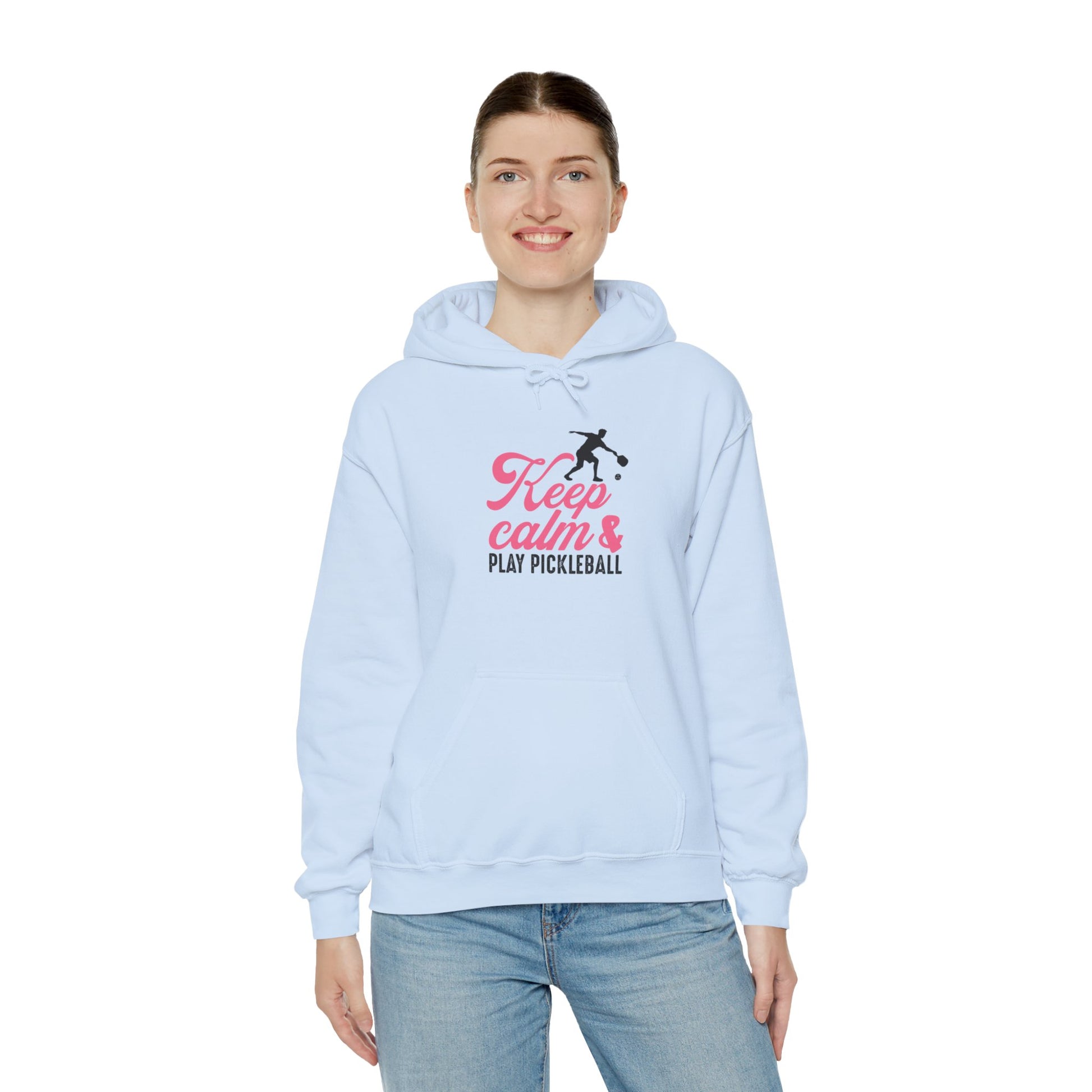 Women's Cute Pickleball Hoodie - Keep Calm & Play Pickleball