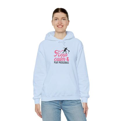 Women's Cute Pickleball Hoodie - Keep Calm & Play Pickleball
