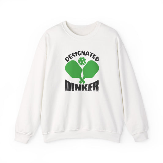 Men's Comfy Pickleball Sweatshirt - Designated Dinker White