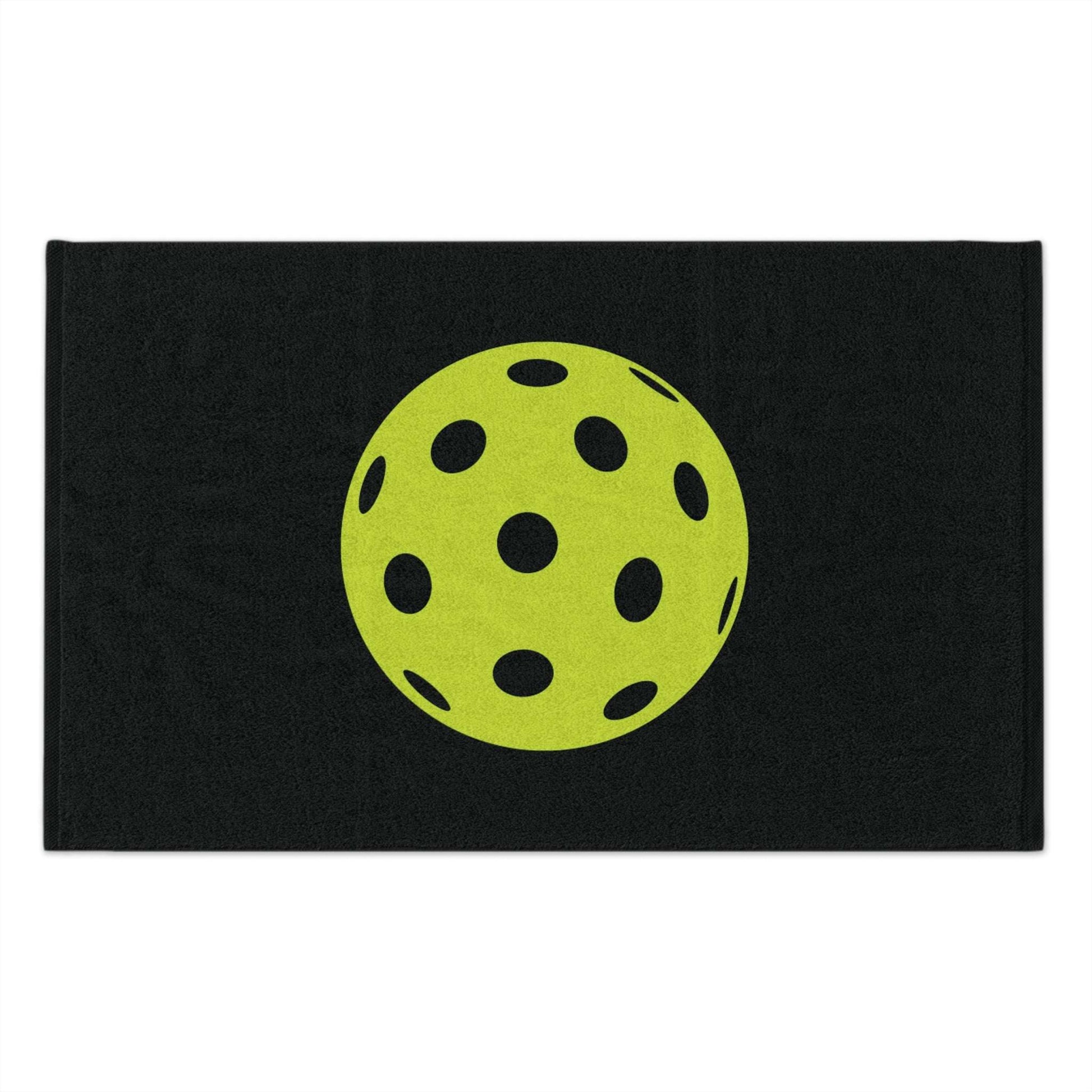 Pickleball Soft Rally Towel - Pickleball Ball Black