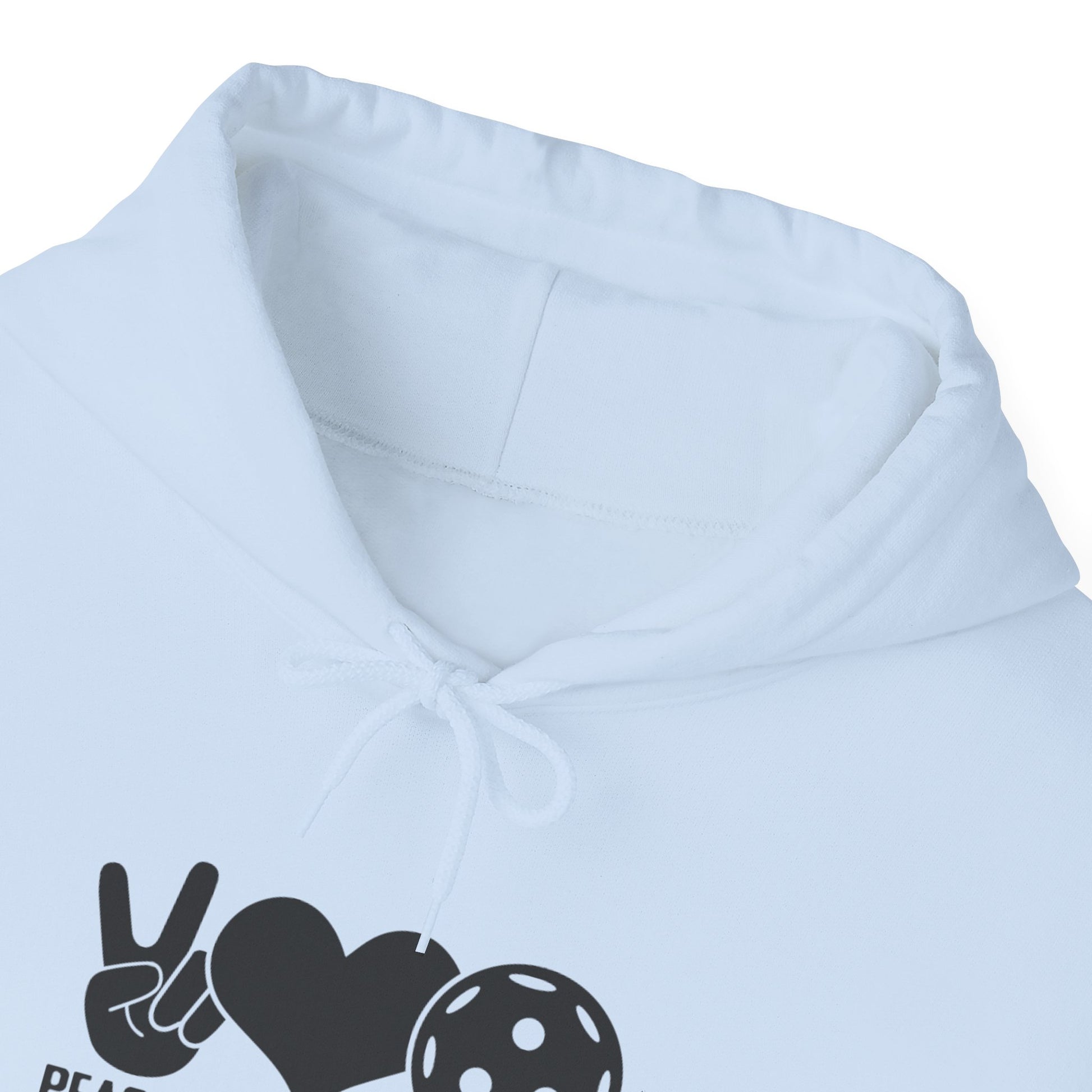 Women's Comfy Pickleball Hoodie - Peace, Love, Pickleball