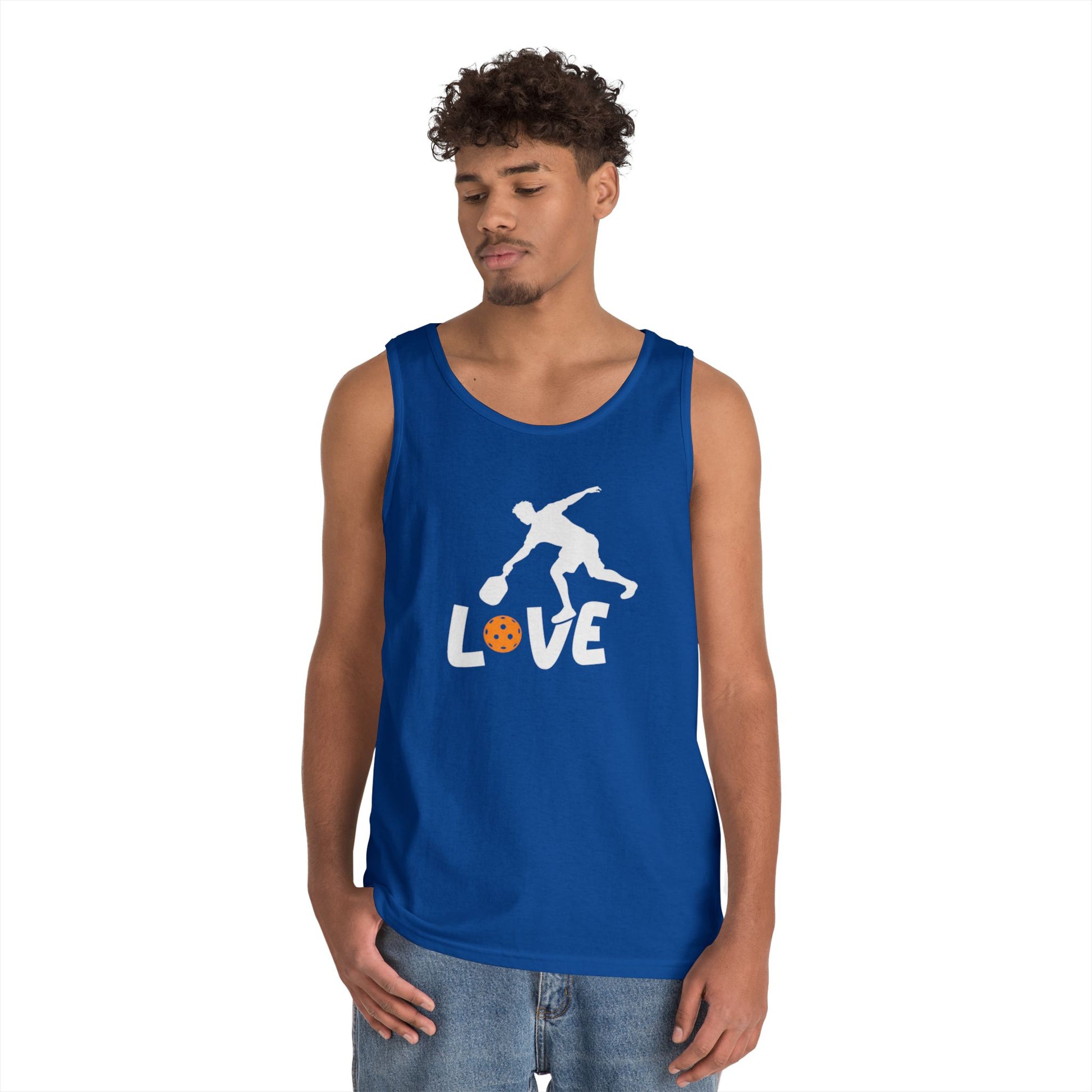 Men's Durable Pickleball Tank Top - Pickleball Player in Love