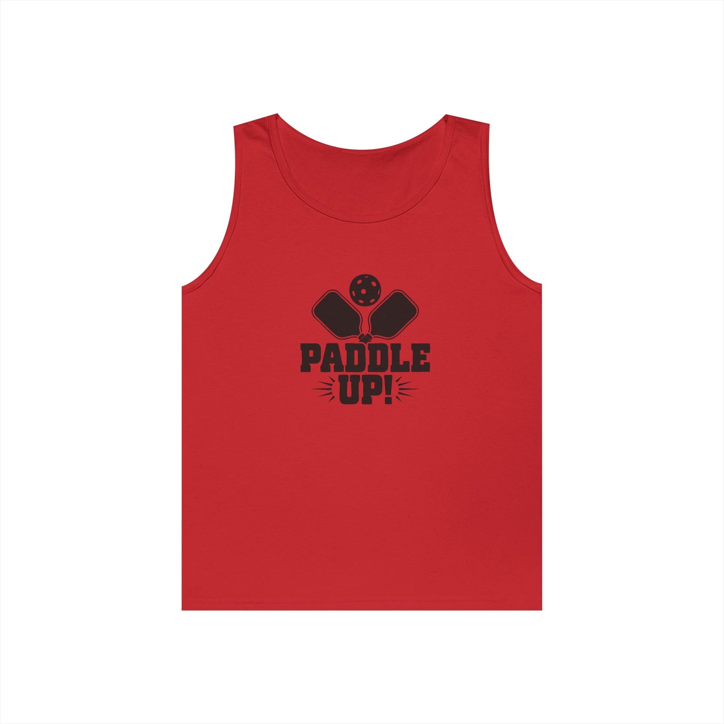 Men's Lightweight Pickleball Tank Top - Paddle Up Red