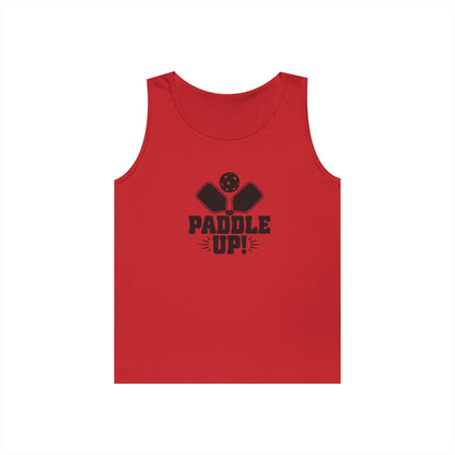 Men's Lightweight Pickleball Tank Top - Paddle Up Red