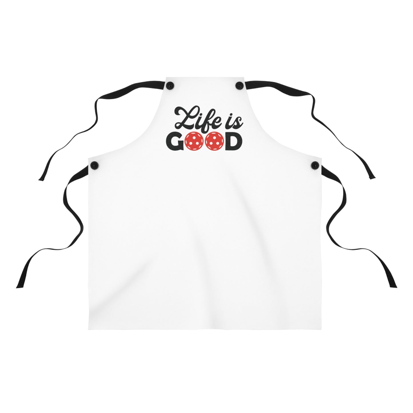 Pickleball Stylish Apron - Life is Good White