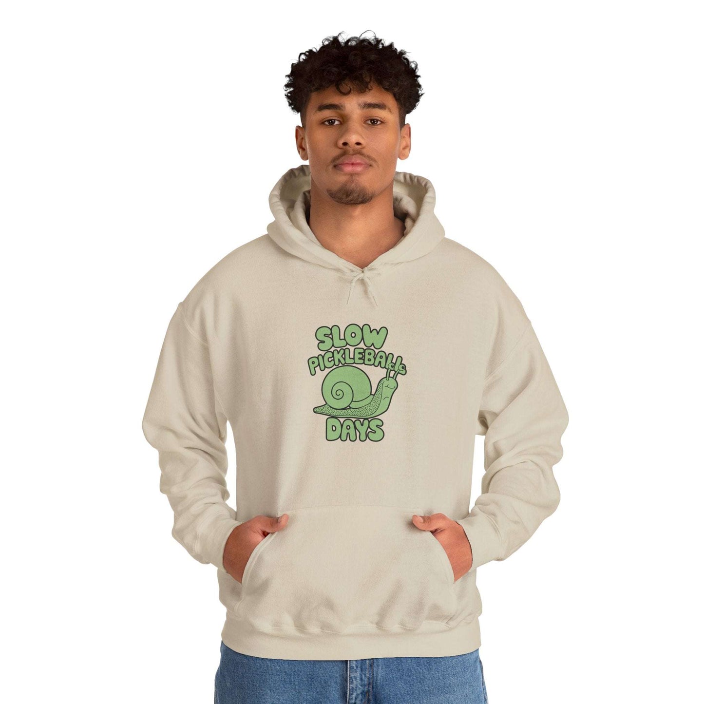 Men's Comfy Pickleball Hoodie - Slow Pickleball Days