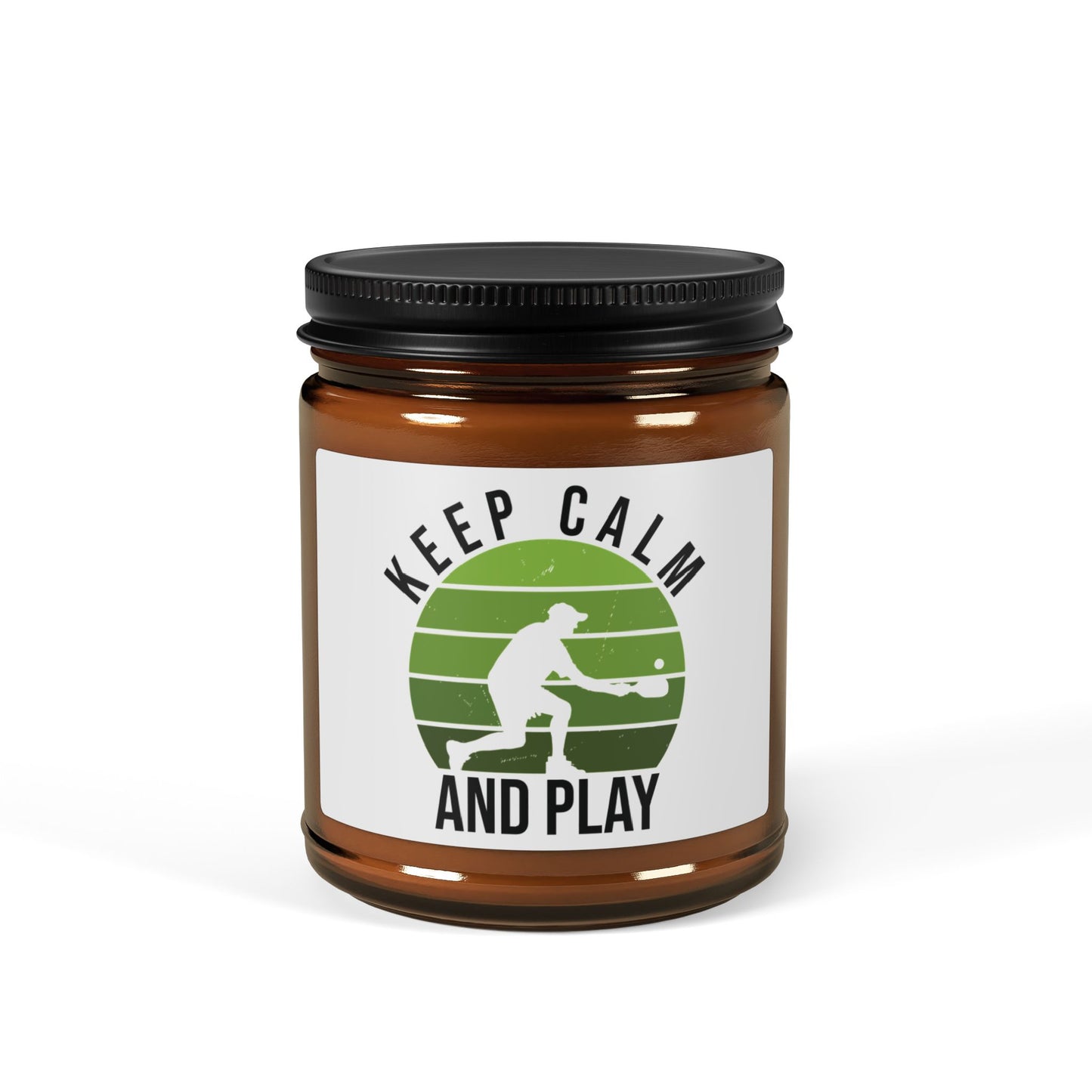 Pickleball Delightful Candle - Keep Calm and Play Amber