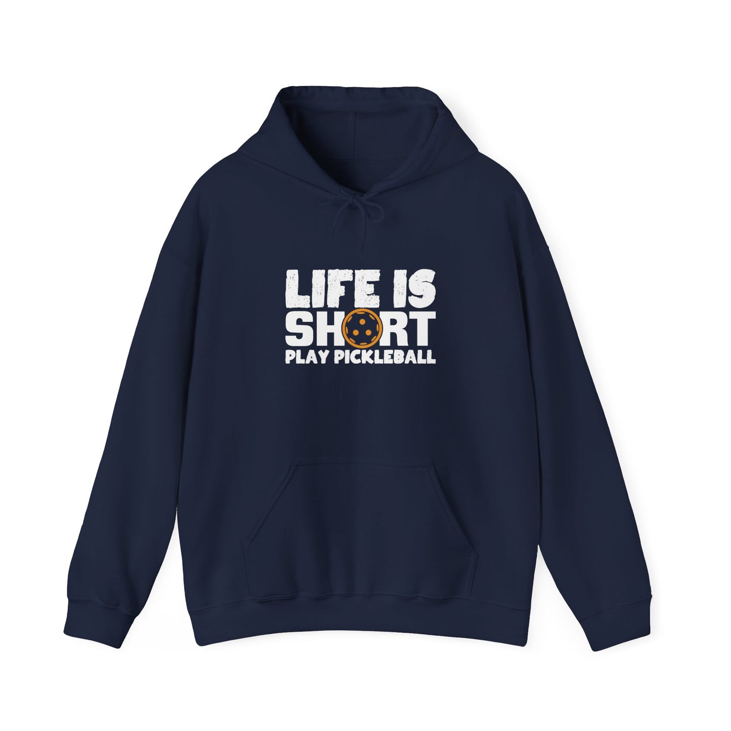 Women's Quirky Pickleball Hoodie - Life Is Short Play Pickleball Navy