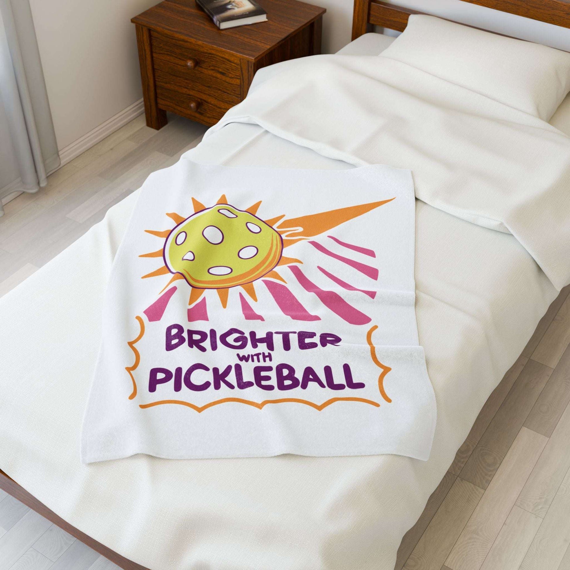 Pickleball Cute Blanket - Brighter with Pickleball