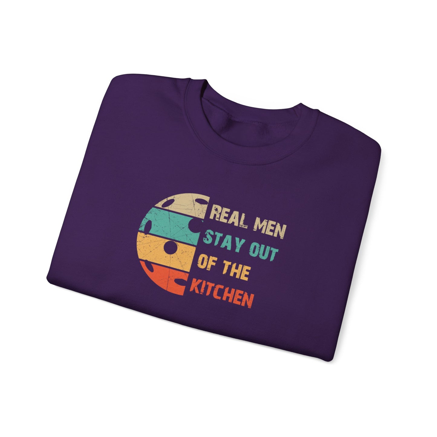 Men's Pickleball Sweatshirt - Real Men Stay Out of the Kitchen Retro