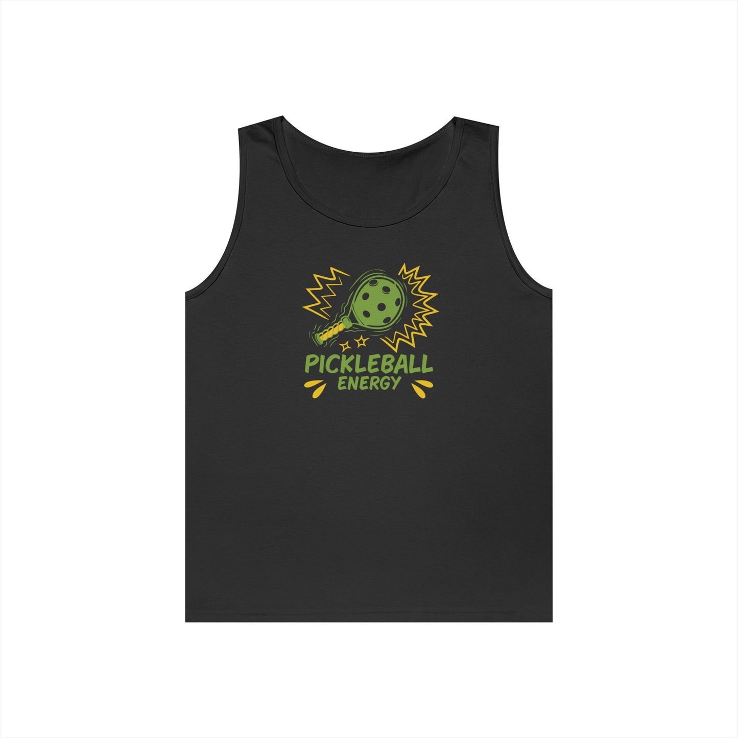 Women's Quirky Pickleball Tank Top - Pickleball Energy Black