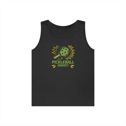 Women's Quirky Pickleball Tank Top - Pickleball Energy Black