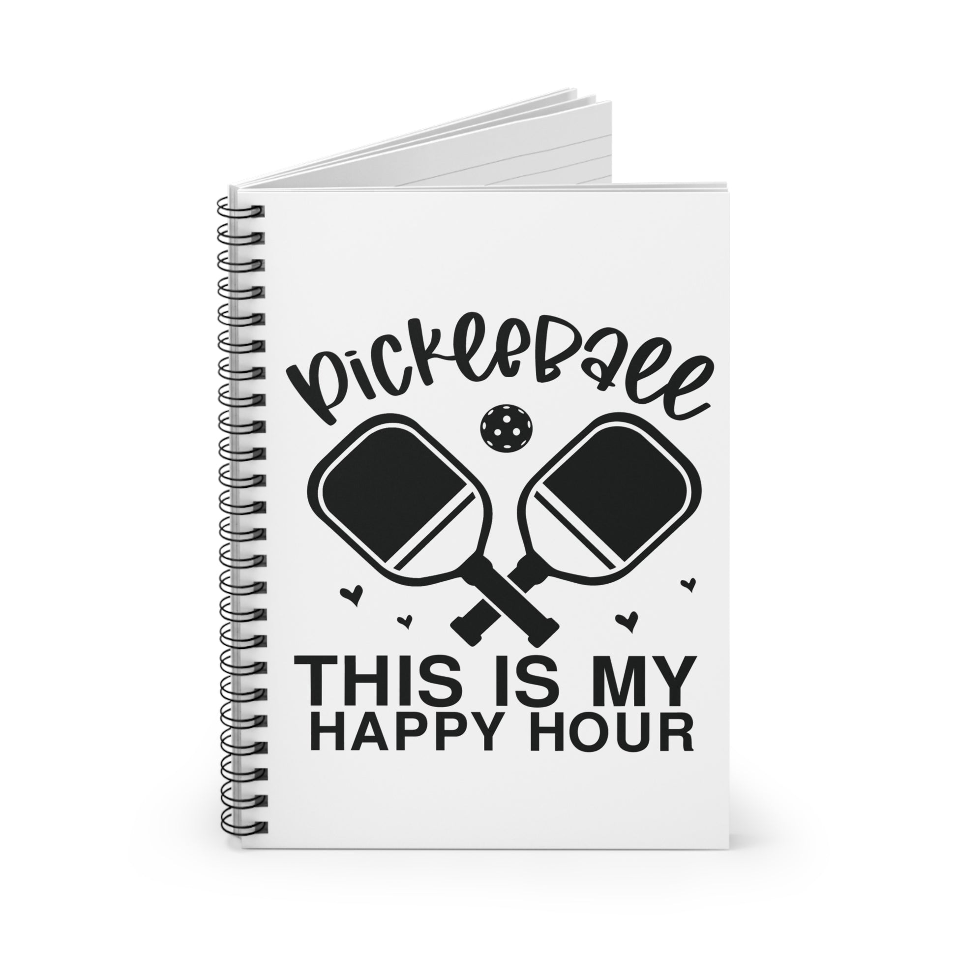 Pickleball Cheerful Notebook - Pickleball This Is My Happy Hour