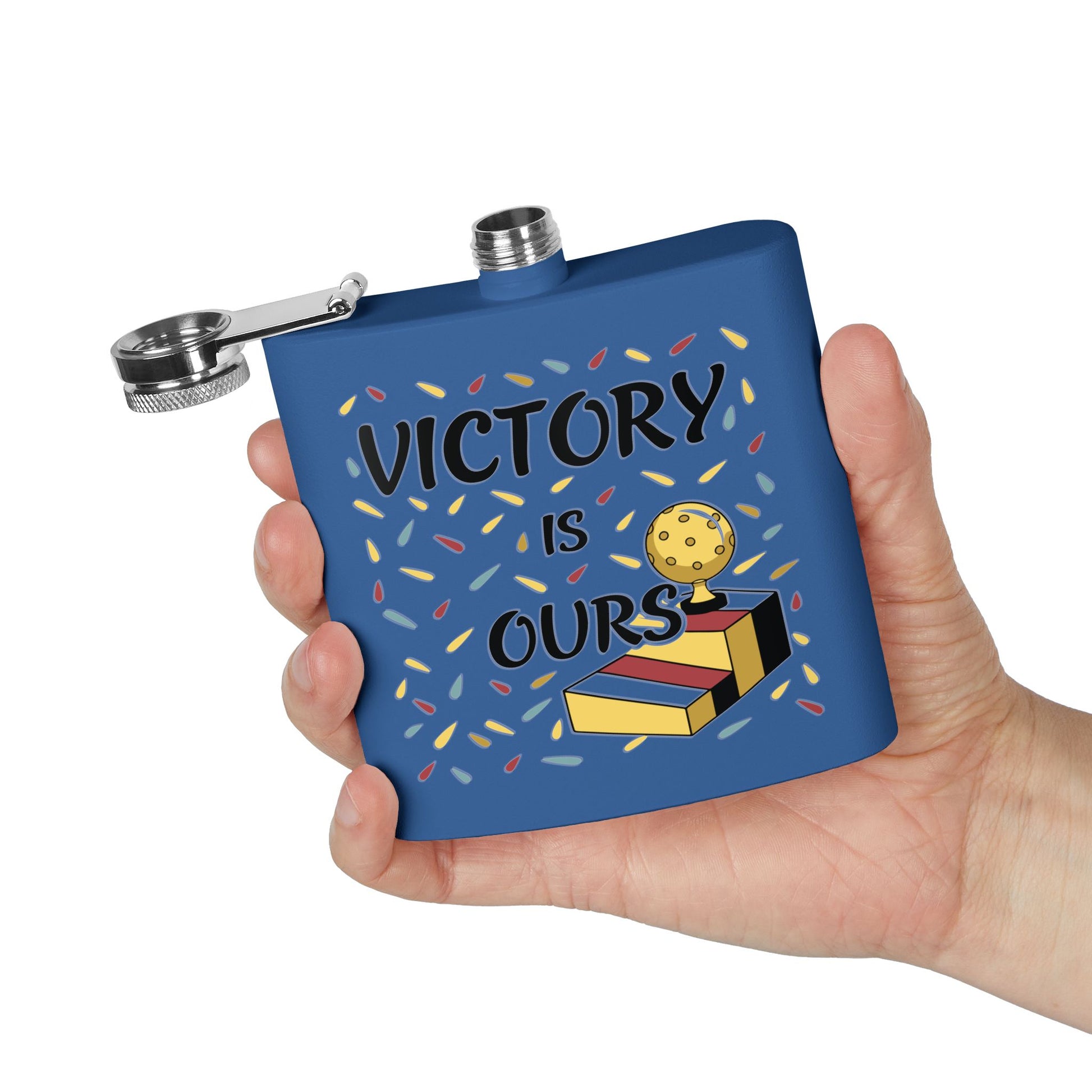 Pickleball Vibrant Flask - Victory is Ours
