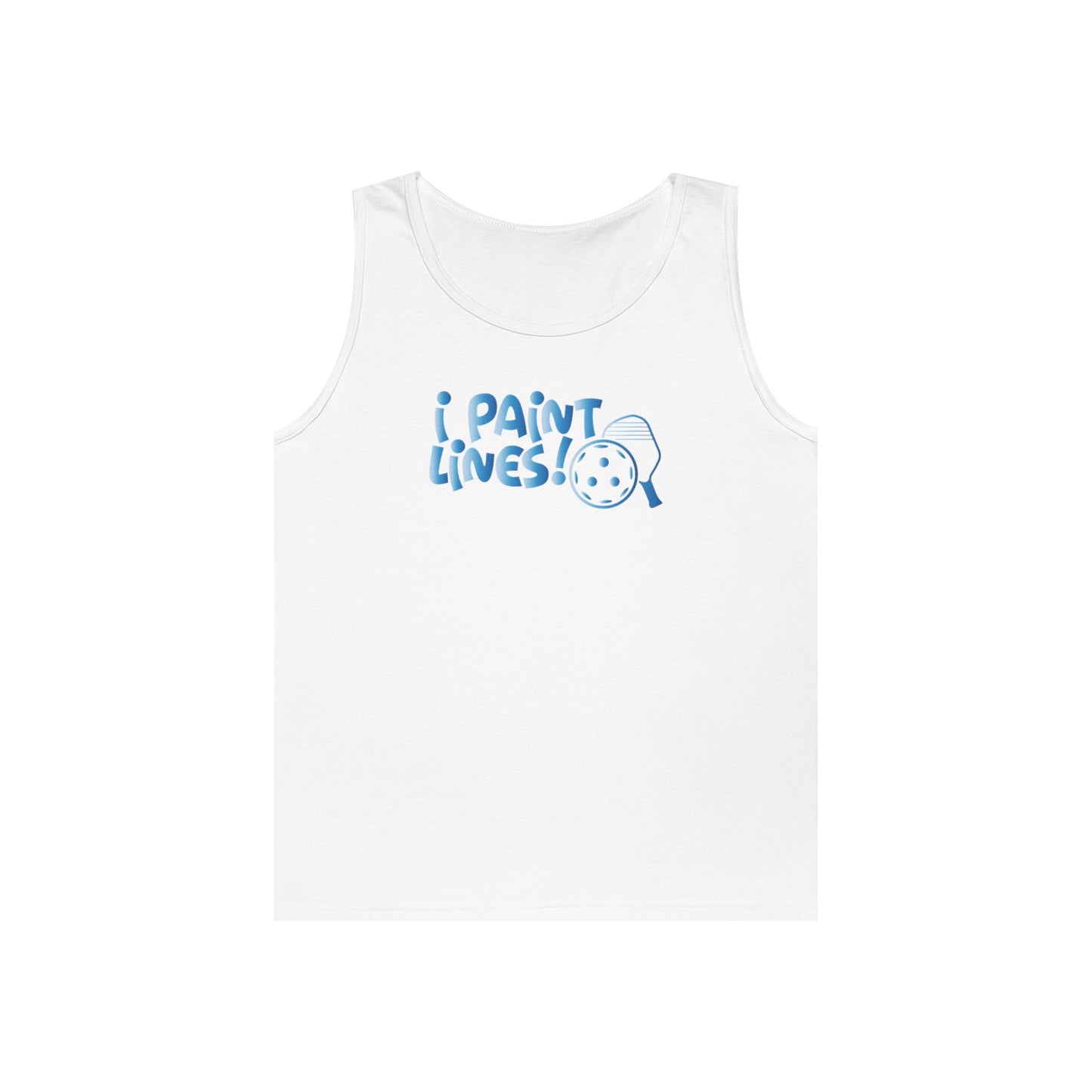 Women's Comfy Pickleball Tank Top - I Paint Lines White