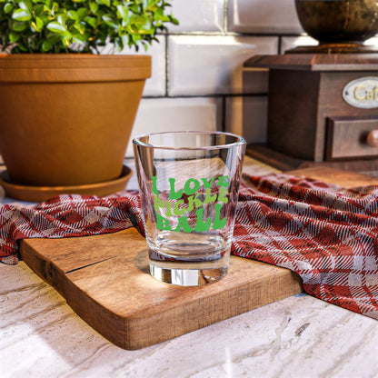 Pickleball Unique Shot Glass - I Love Pickleball