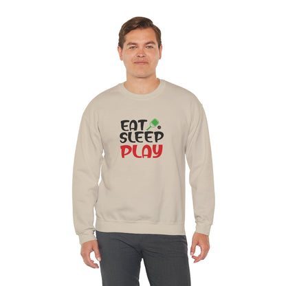 Men's Fun Pickleball Sweatshirt - Eat Sleep Play