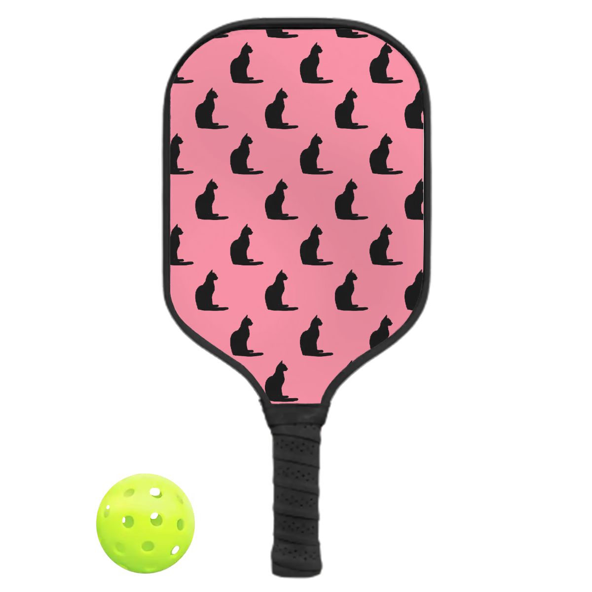 Pickleball Paddle Pink - Cat Black