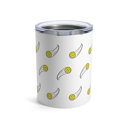 Pickleball Cute Tumbler - Yellow Pickleball Balls White