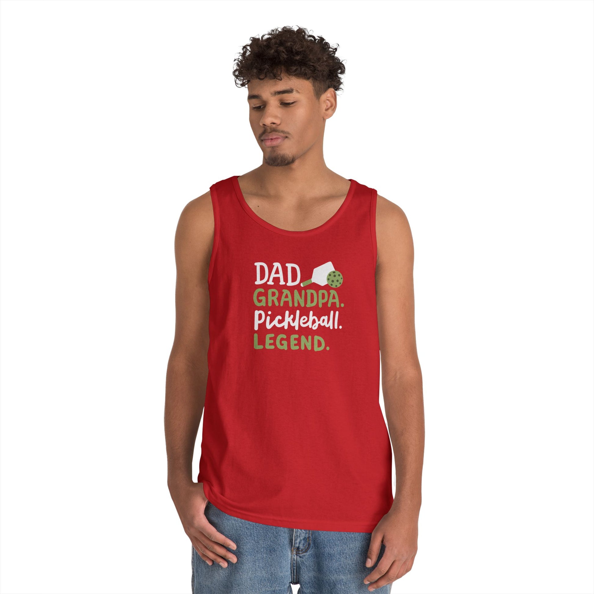 Men's Cool Pickleball Tank Top - Dad Grandpa Pickleball Legend