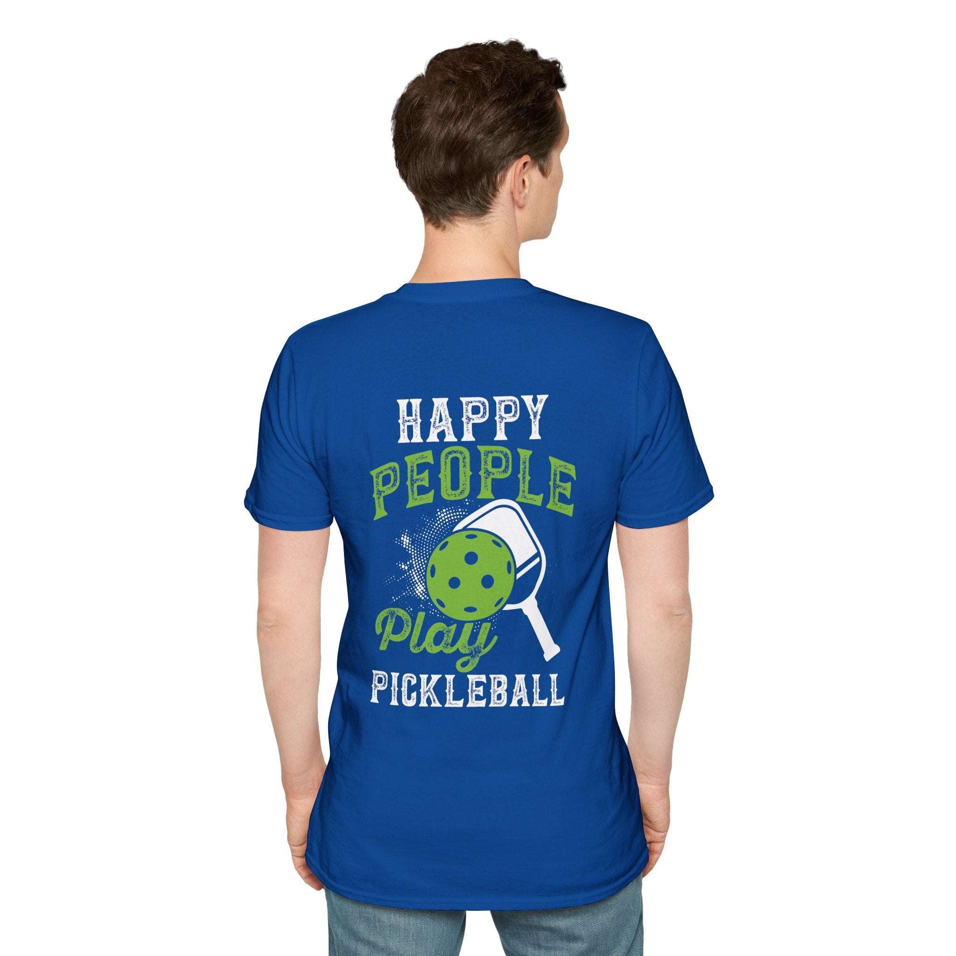 Men's Unique Pickleball T-shirt - Happy People Play Pickleball