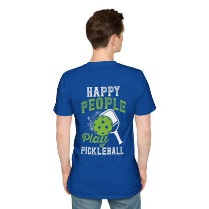 Men's Unique Pickleball T-shirt - Happy People Play Pickleball