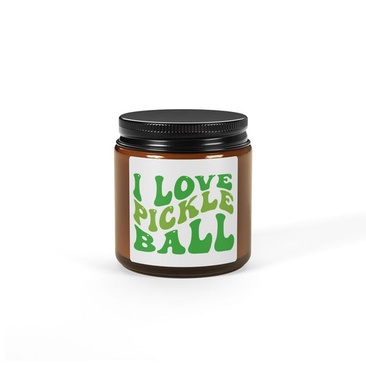 Pickleball Delightful Candle - I Love Pickleball Amber